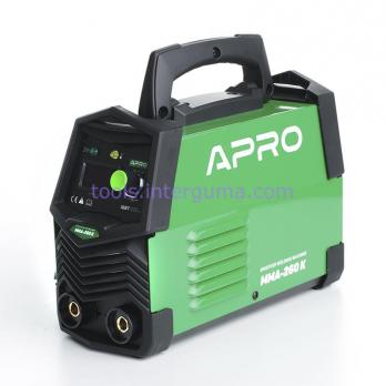 Зварювальний апарат інверторний APRO MMA-260 K, ел.4мм, + набір кабелів, кейс (894502)